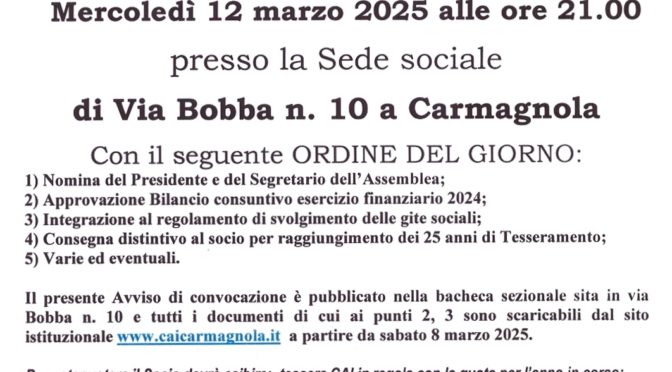 Assemblea dei soci 12 marzo 2025