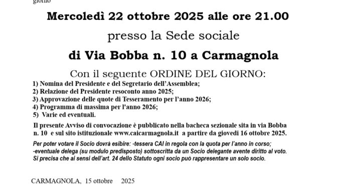 convocazione assemblea dei soci