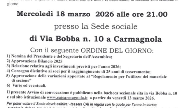 Convocazione assemblea dei soci