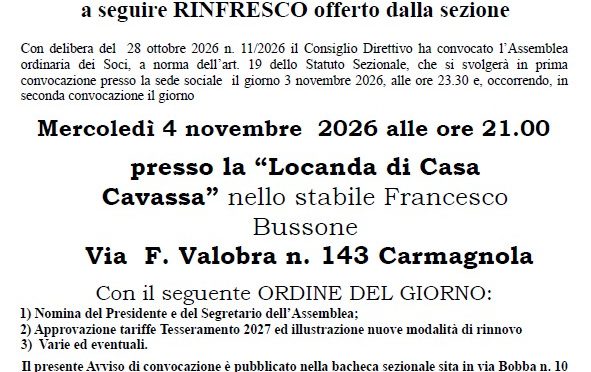 Convocazione Assemblea Ordinaria dei Soci con AperiCAI